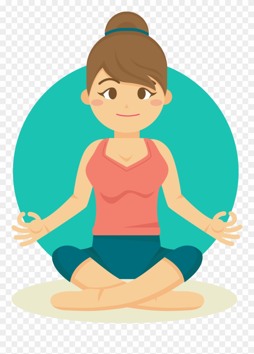 Cartoon Yoga Practicing Teacher Teaching Transprent - Benefits Of Eye Yoga Clipart