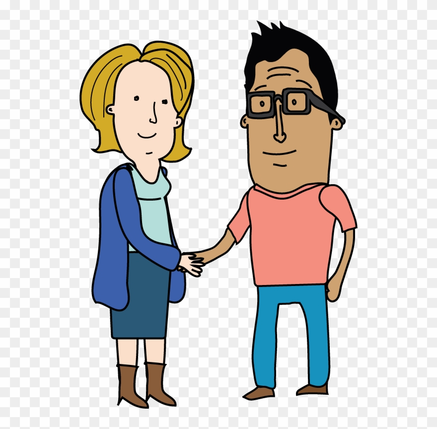 Shaking Hands - Cartoon Clipart