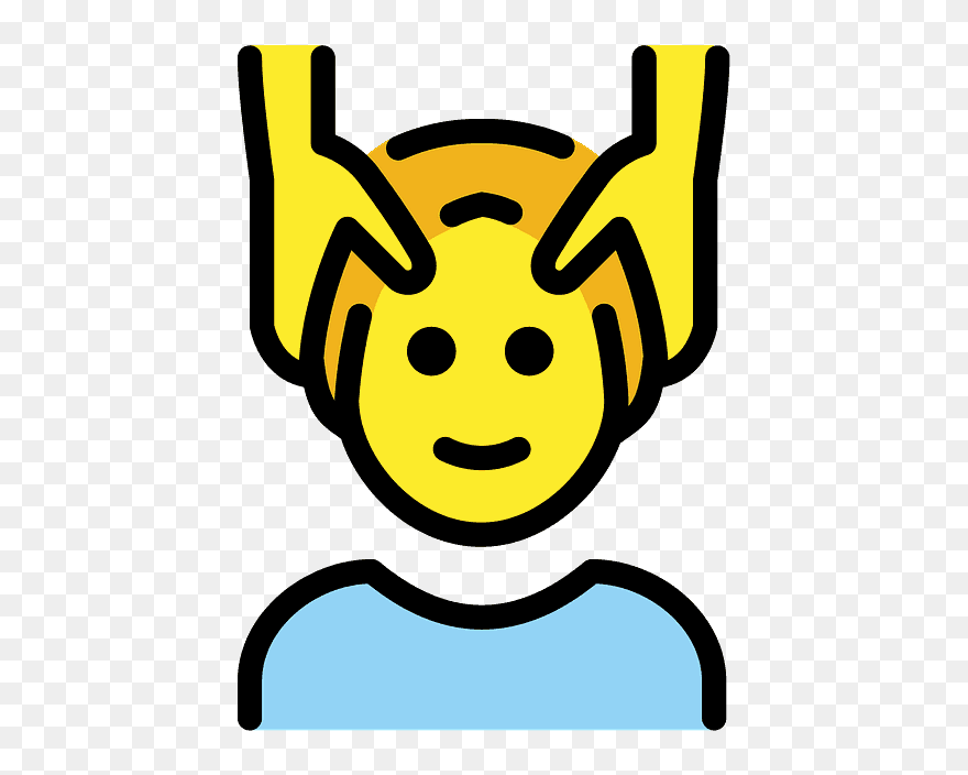 Man Getting Massage Emoji Clipart - Massage - Png Download