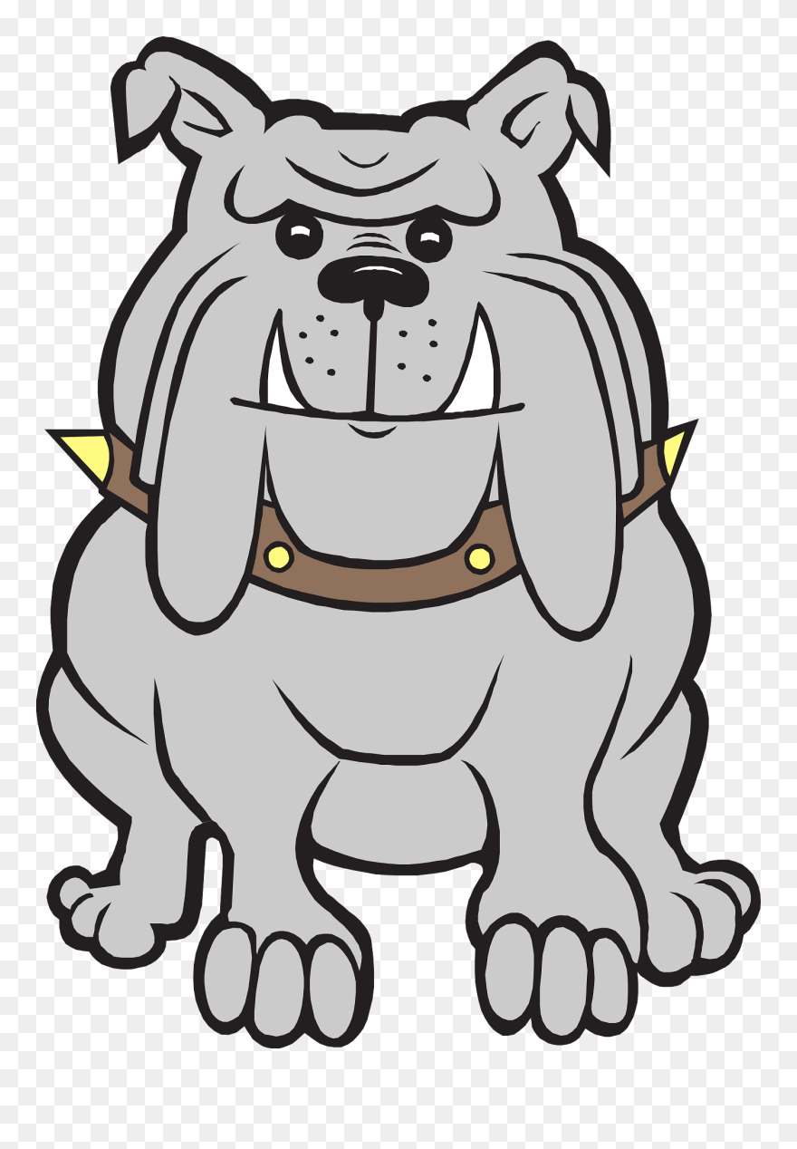 Grey Bulldog Clipart - Cute Bulldog Clip Art - Png Download