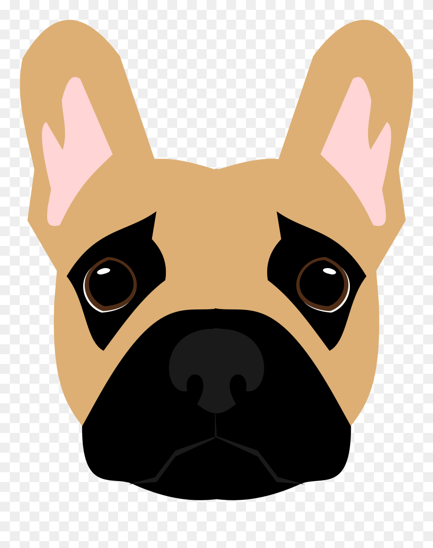 Sad Clipart Bulldog - Frenchie Vector - Png Download