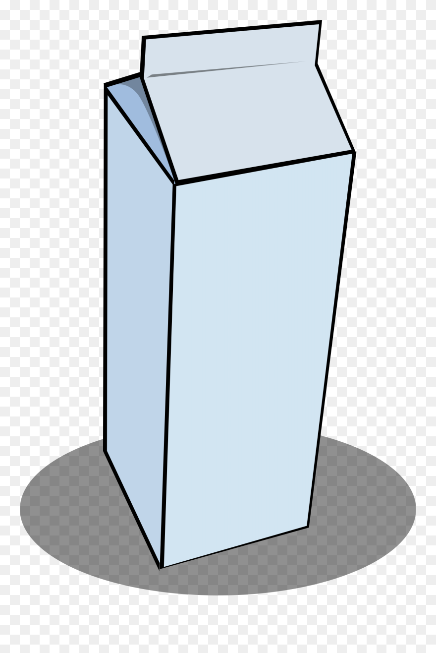 Quart Container Clipart - Silhouette Of Milk Carton - Png Download
