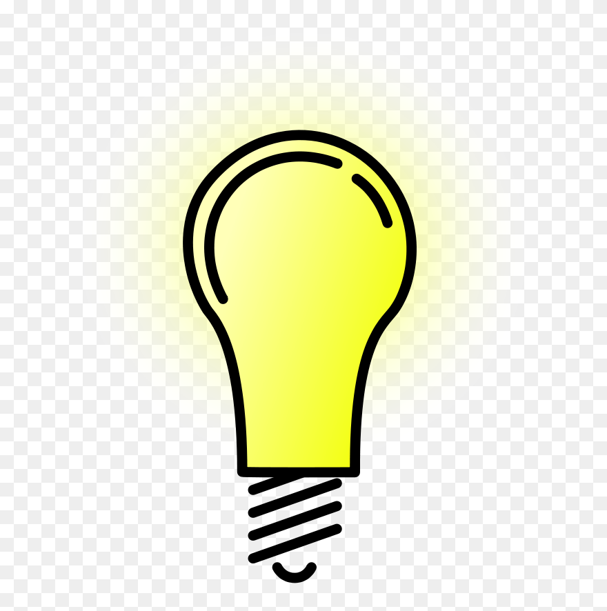 Incandescent Light Bulb Lamp Clip Art - Transparent Background Lightbulb Clipart - Png Download