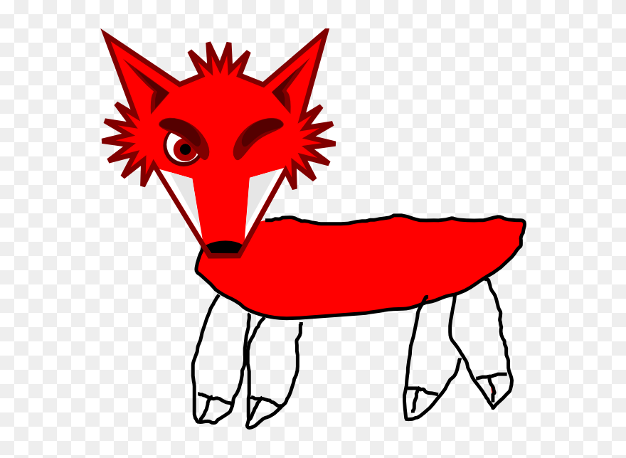 Red Fox Clipart Http Www Clker Com Clipart Red Fox - Red Fox Head Cartoon - Png Download