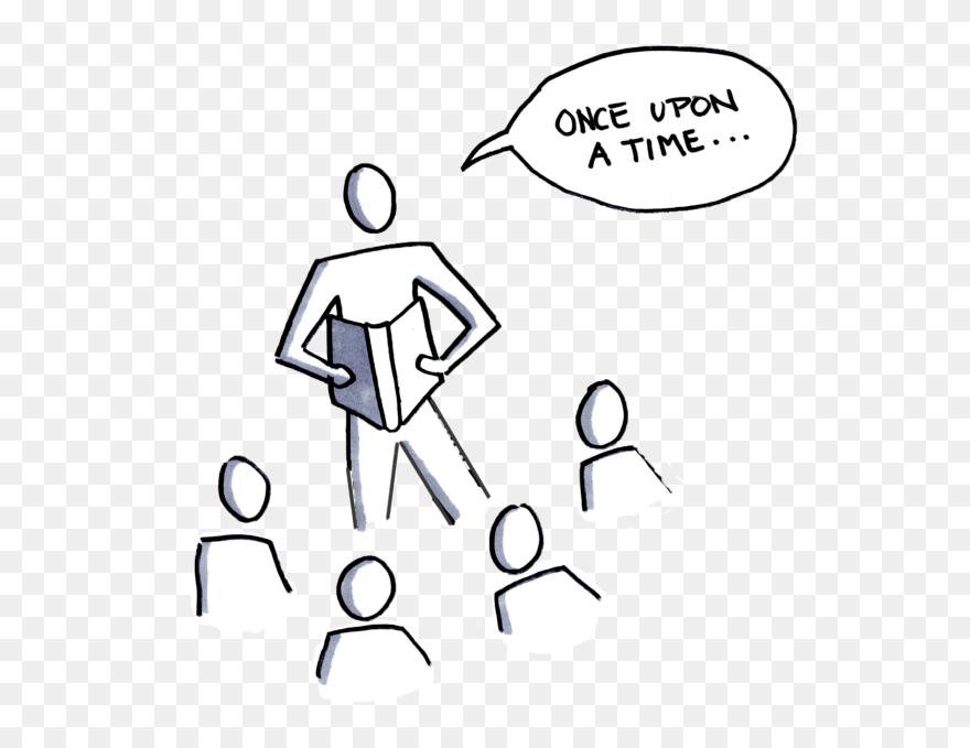 A Person Is Reading His Story, Customer Discovery Interviews - Line Art Clipart