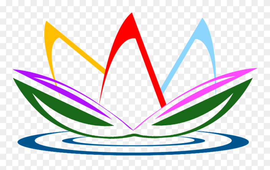 Vibrasia Lotus Flower Logo Clipart