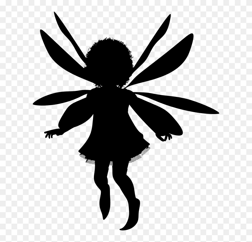 Silhouette Fairy Drawing Clip Art - Fairy Silhouette Png Transparent Png