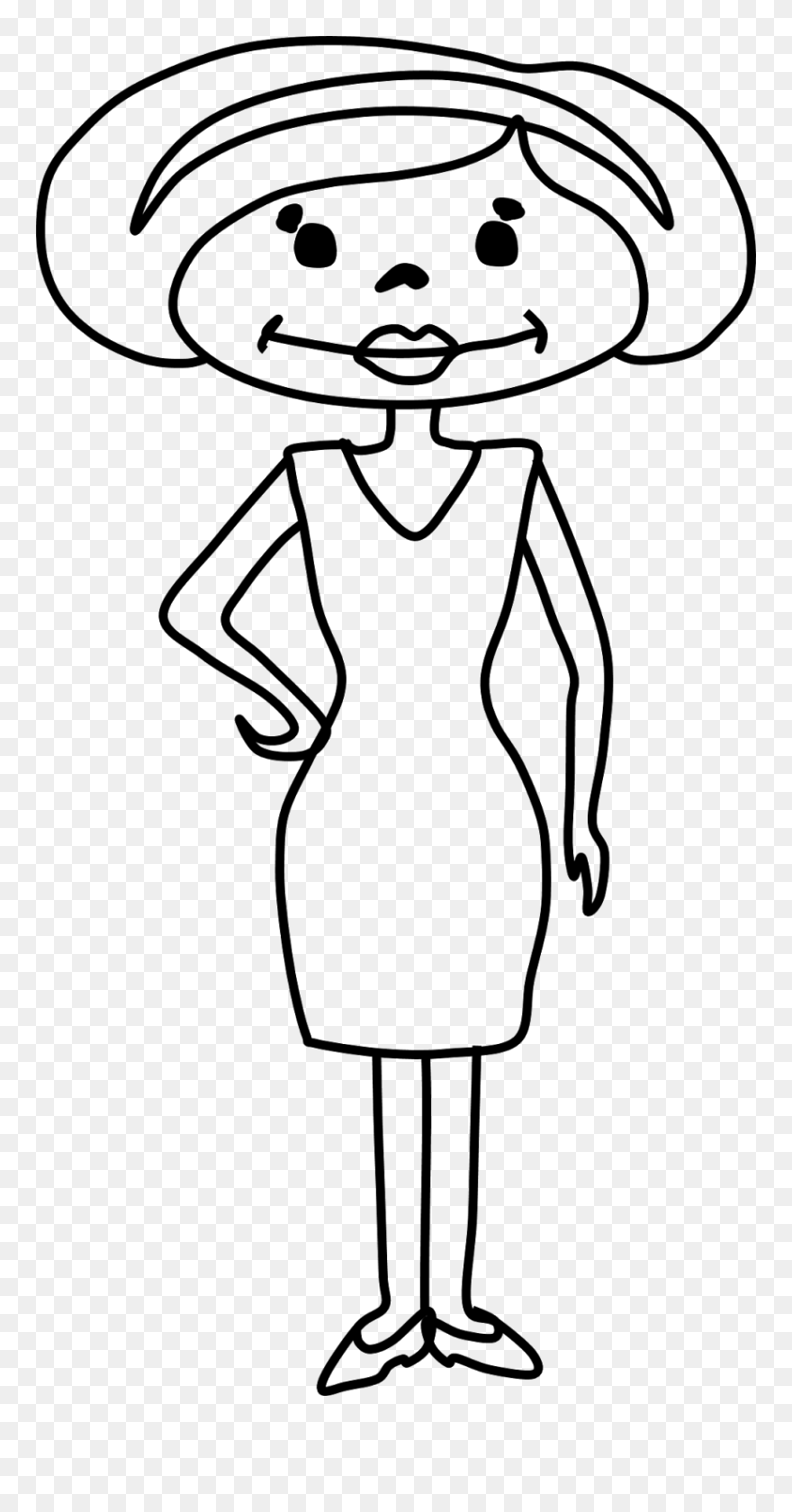 Mother Clipart - Line Art - Png Download