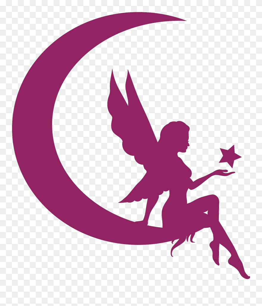 Die Cutting Paper Fairy Image Craft - Fairy Moon Silhouette Clipart