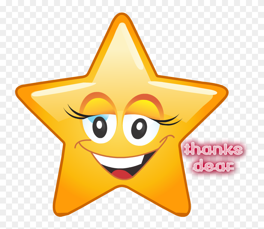 Thanks For The Add - Star Smiley Png Clipart