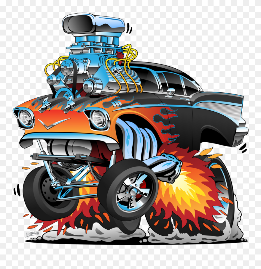 Chevy Hot Rod Cartoons Clipart