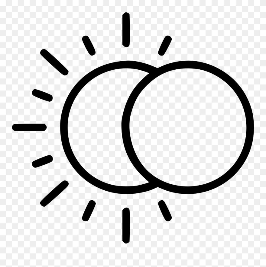 Sunlight Clipart Moon - Moon And Sun Black And White Clipart - Png Download
