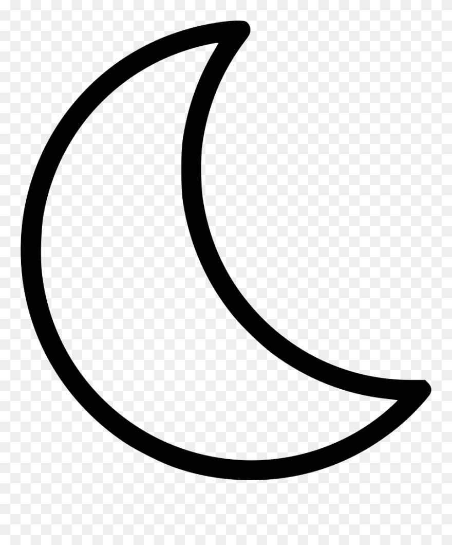 Halloween Half Moon Svg Png Icon Free Download - Crescent Clipart Black And White Transparent Png