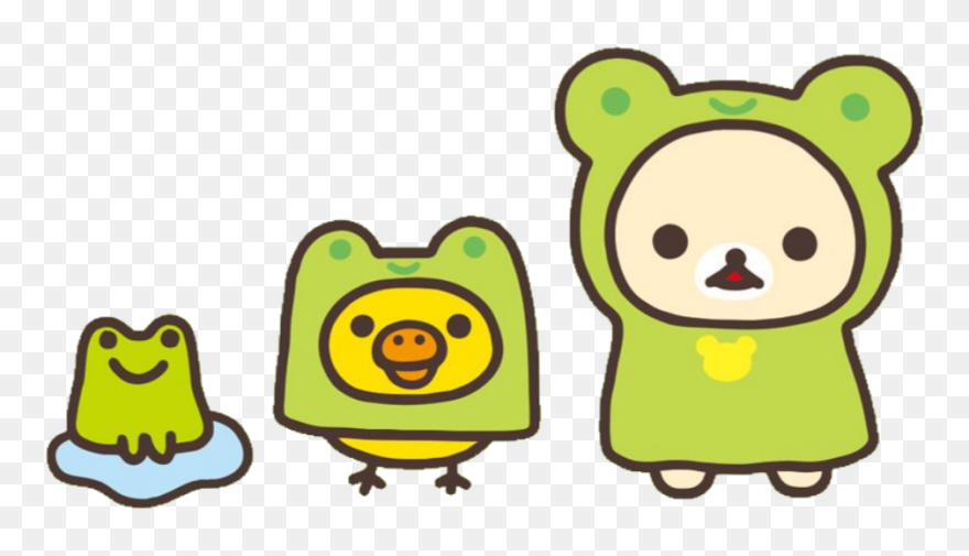 #rilakkuma #friends #soft #green #frog - Cartoon Clipart