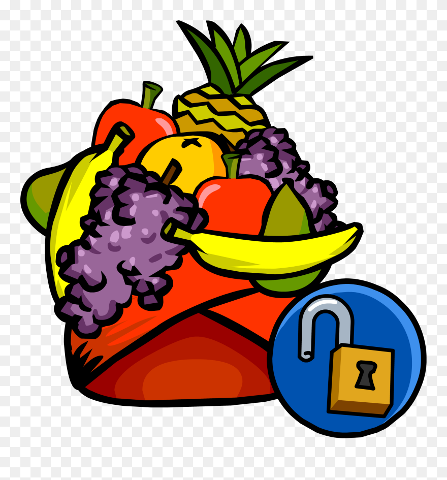 Club Penguin Rewritten Wiki - Nutrition Month Fruit Head Dress Clipart