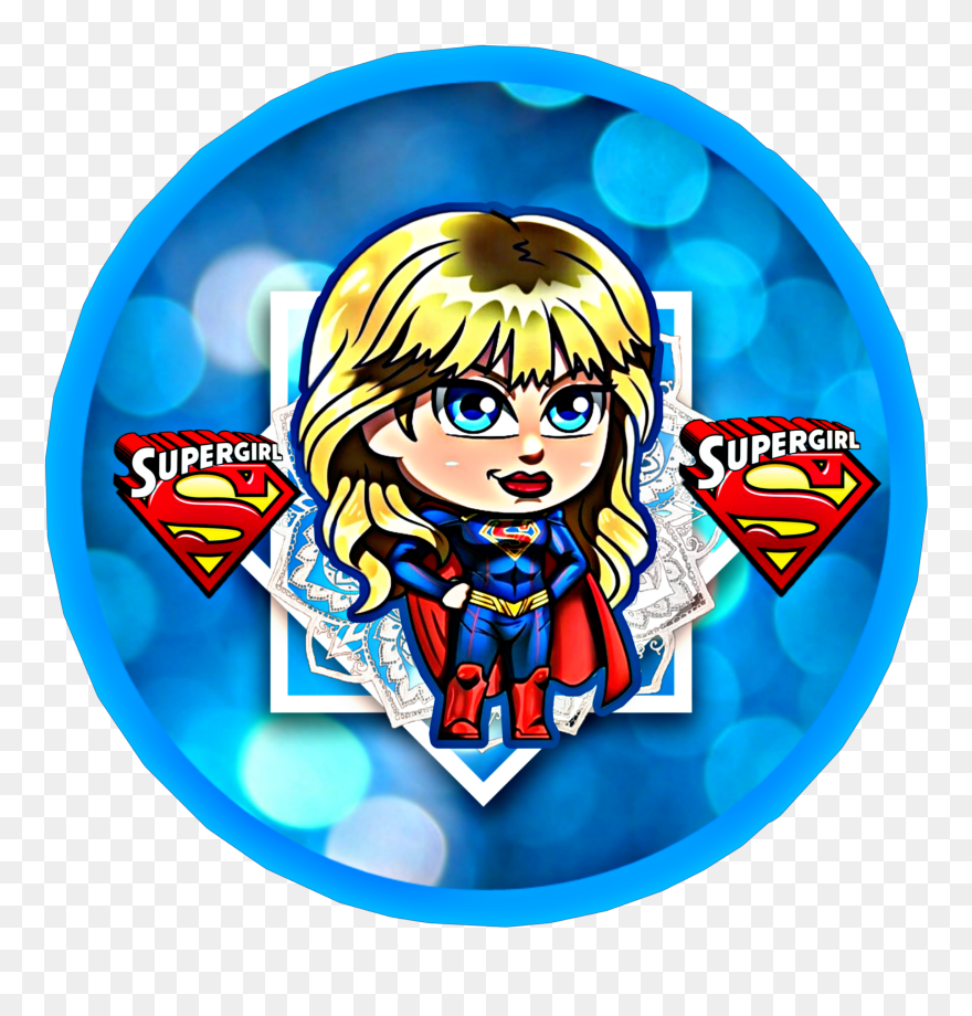 Supergirl Icon Sticker Art By Stevensondrawings - Cartoon Clipart