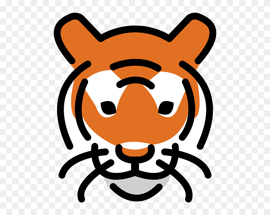 Tiger Face Emoji Clipart - Scalable Vector Graphics - Png Download