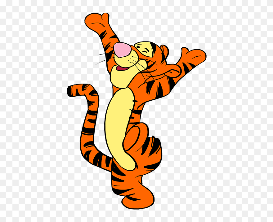 How To Draw Tigger - Easy Tigger Drawing Clipart
