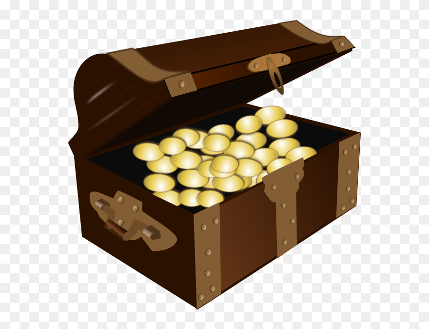 Treasure Chest With Gold Coins Clipart