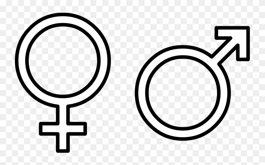 Open Pluspng - Com - Male Female Symbols White Clipart