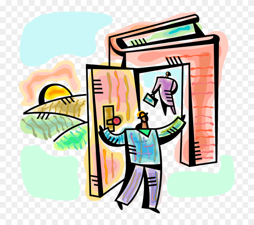 Vector Illustration Of Academic Education Opens New Clipart