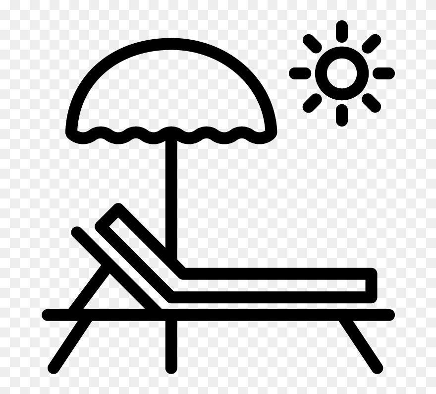 Comfortable Villa Social Spaces - Beach Outline Clipart