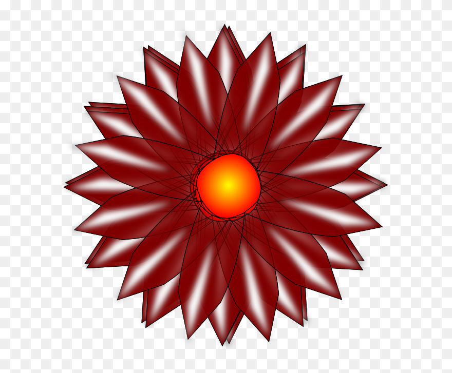 Red Flower - Clip Art - Png Download