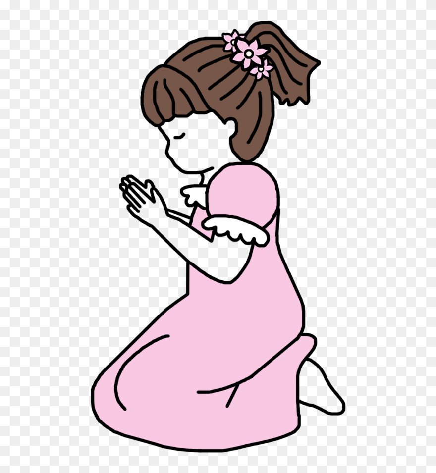 Clipart Boy Prayer - Praying Hands Girl Clipart - Png Download