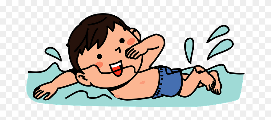 Child Boy Swim Clipart - 泳ぎ ます の イラスト - Png Download