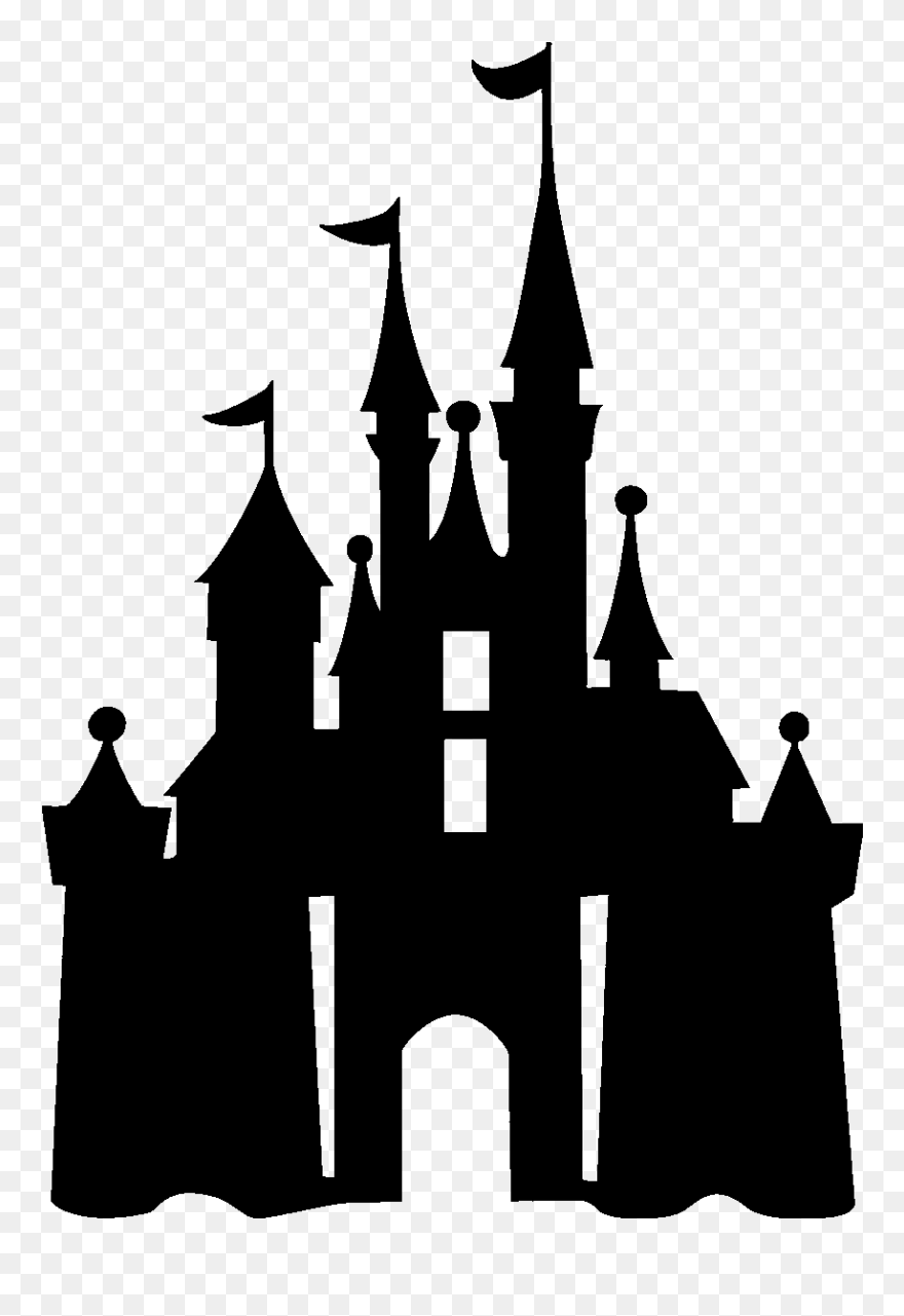 Castle Clipart Minnie Mouse - Disney Castle Silhouette Png Transparent Png