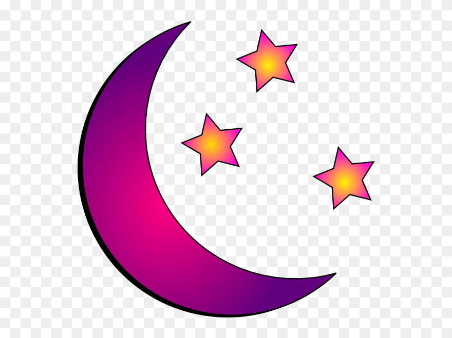 Blue Star Transparent Moon Star Clipart