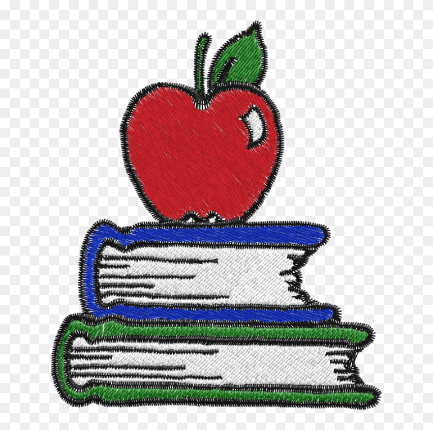 Apple On Books Clipart , Png Download - Book And Apple Clipart Transparent Png