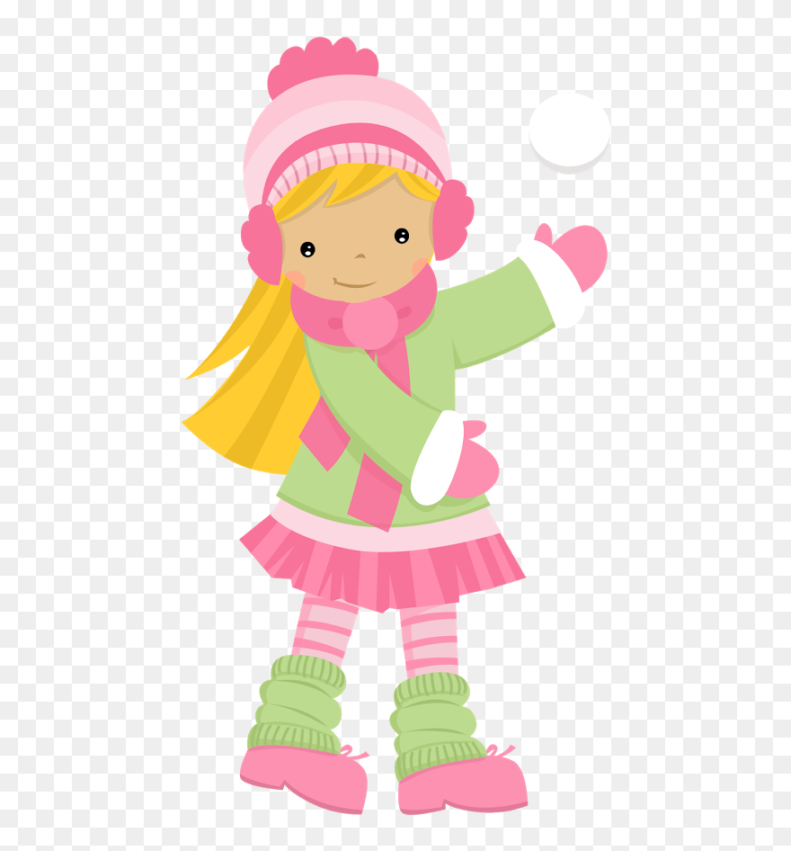Winter Girls Clipart - Png Download