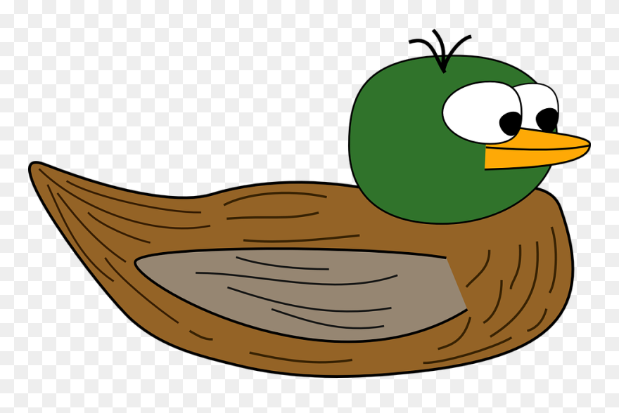 Duck Swim Brown - Duck With No Legs Clipart