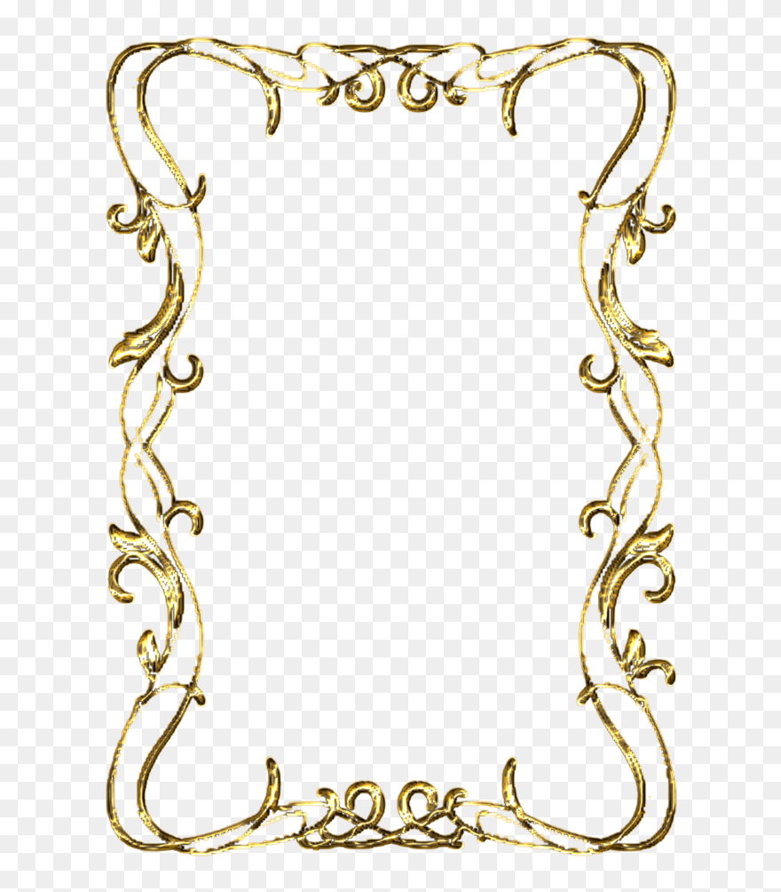 Gold Scrolls Clipart - Gold Scroll Border Clip Art - Png Download