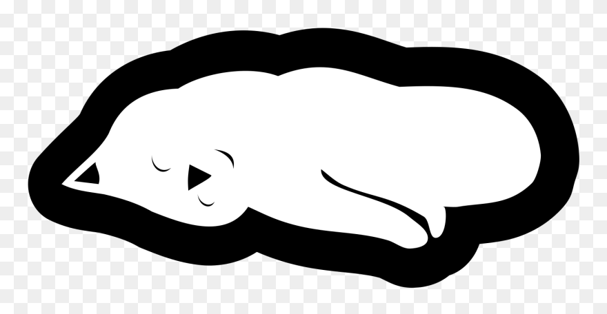 Sleeping Cat 4 Svg Clip Arts - Clip Art - Png Download