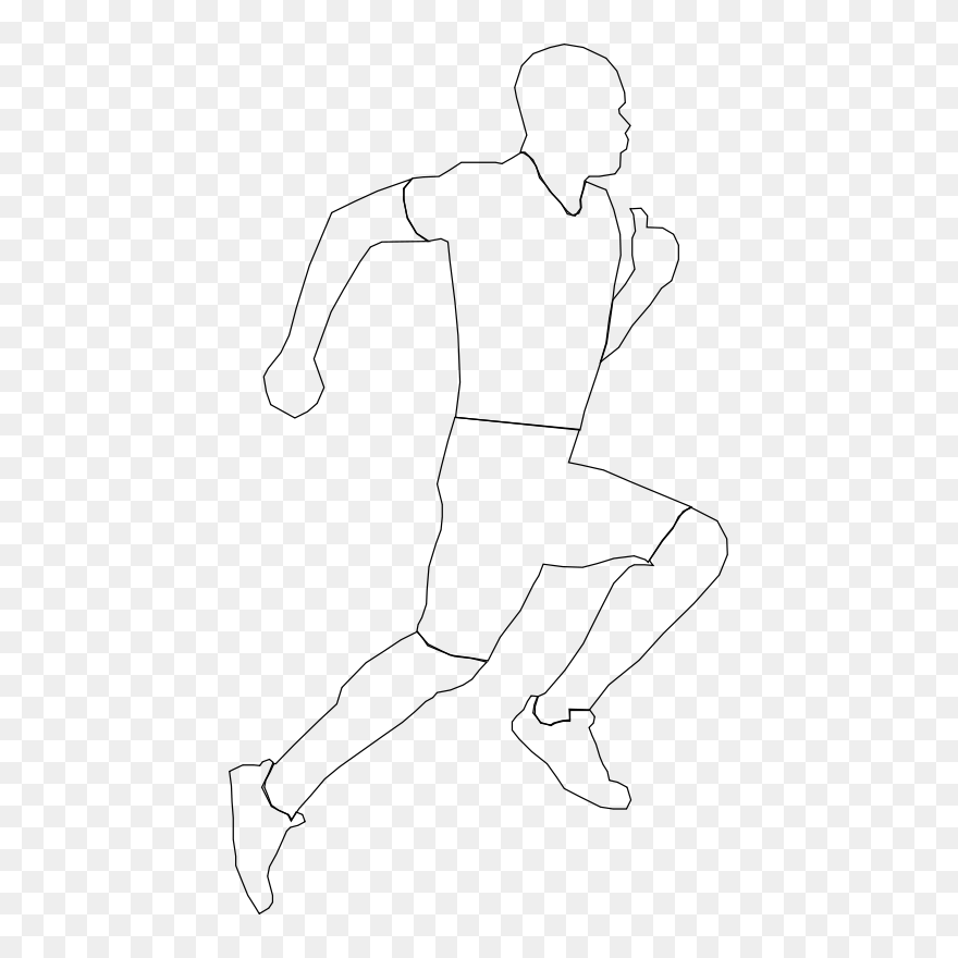 Run 2 - Legs Running Black And White Clipart - Png Download