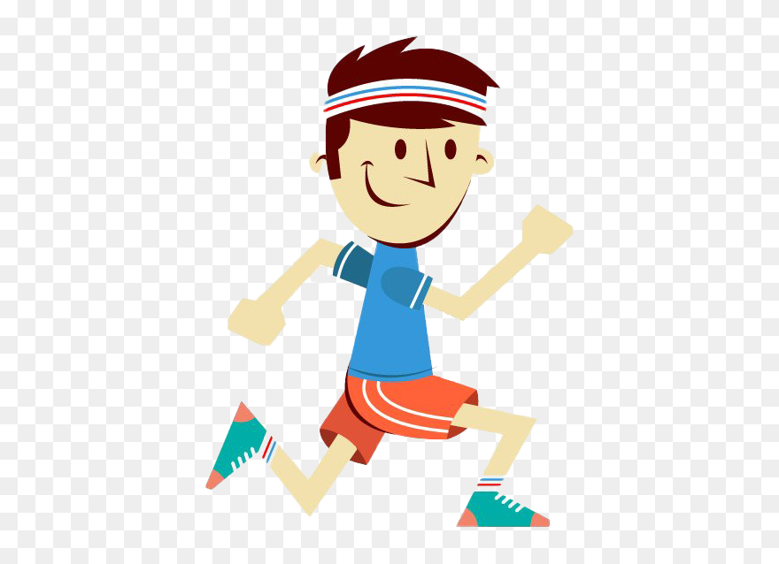 Abstract Running Transparent Png - Cartoon Running Man Png Clipart
