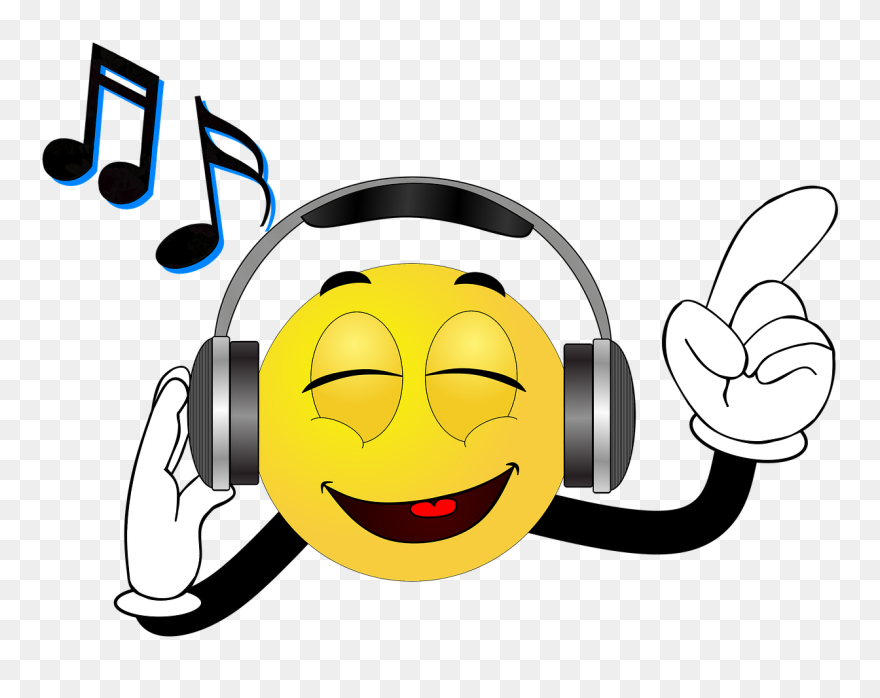 Samuel, Smiley, Smiliy, Headphones, Music, Sound, Hearing - Music Smiley Face Clipart