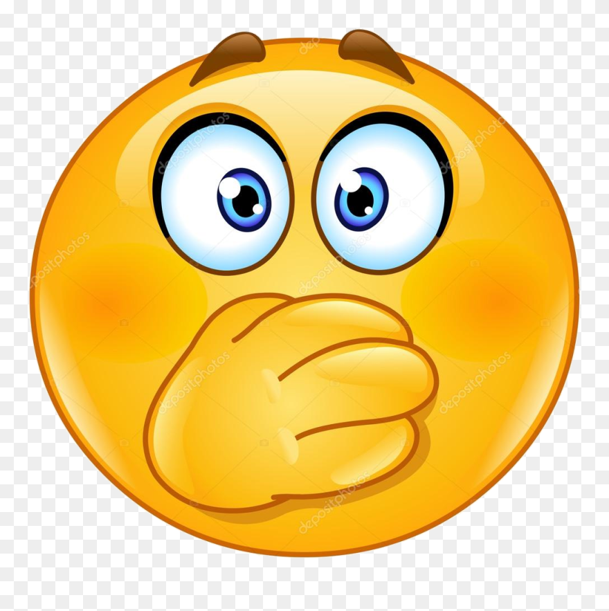 #smilie - Hand Covering Mouth Clipart - Png Download