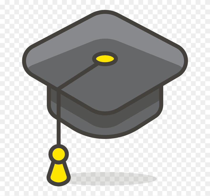 Graduation Cap Emoji Clipart - Png Download