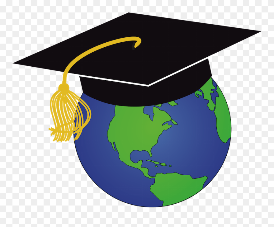Globeclipart Globe Graduation Cap - Logo Earth Png Vector Transparent Png