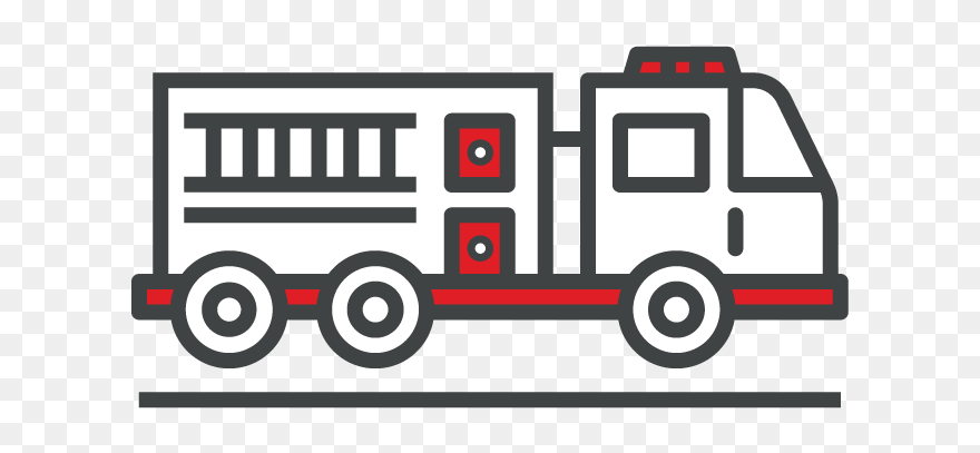 Fire Truck Icon - Toy Vehicle Clipart
