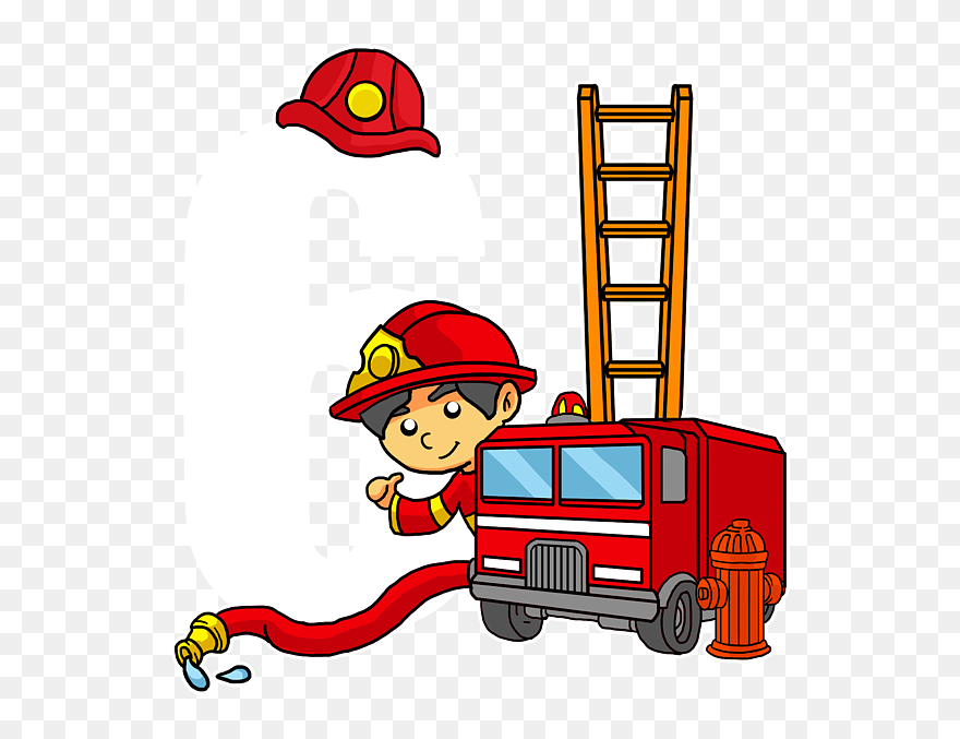 5th Birthday Fire Truck Clipart