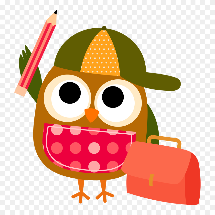 Clipart Writing Student Notebook - Cute Owl School Clipart - Png Download