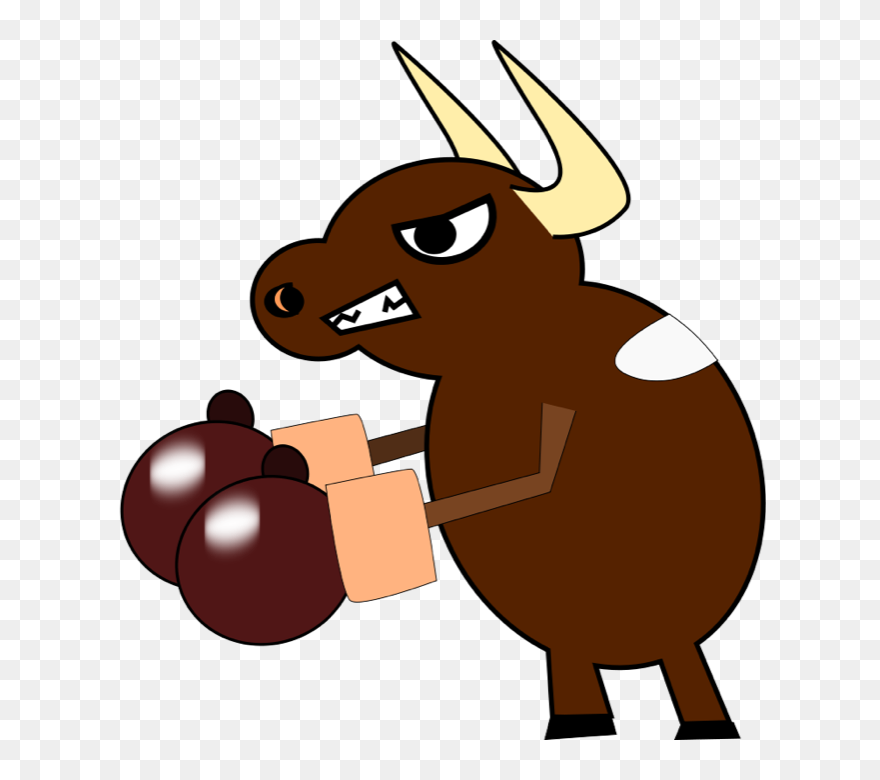 Thanksgiving Cow Clipart Clip Black And White Library - Cow With Boxing Gloves - Png Download