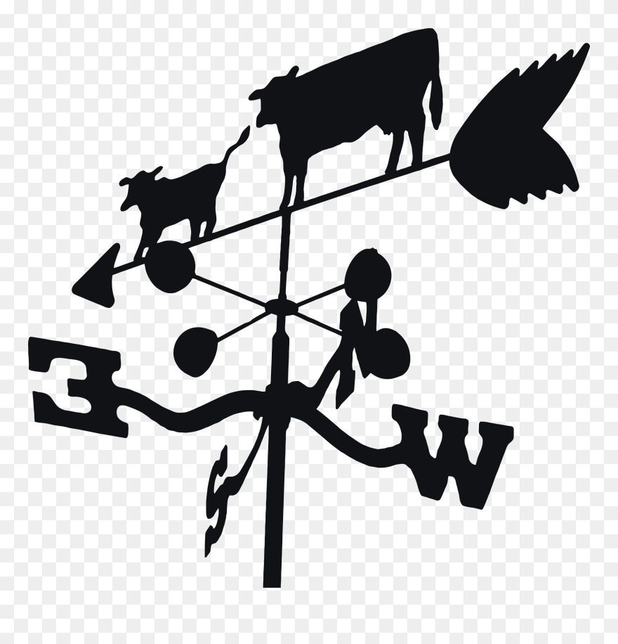 Weather Vane Cattle Clip Art - Weather Vane - Png Download