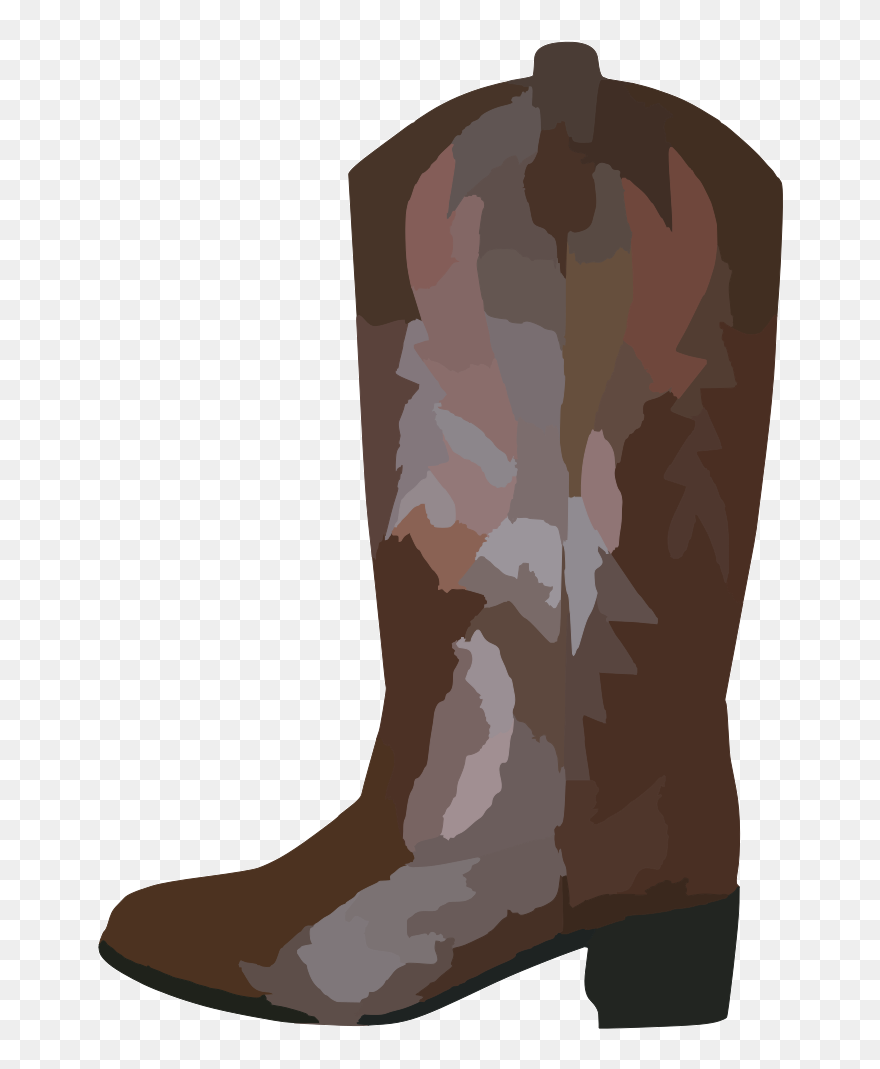 Adult Brown Cowboy Boots Reverse Svg Clip Arts - Cowboy Boot - Png Download