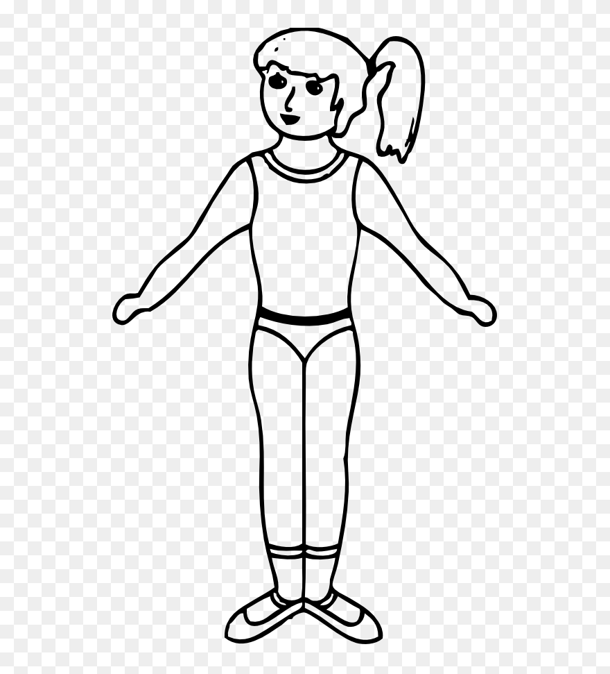 Transparent Ballerina Clipart Black And White - Taller Girl Black And White Clipart - Png Download