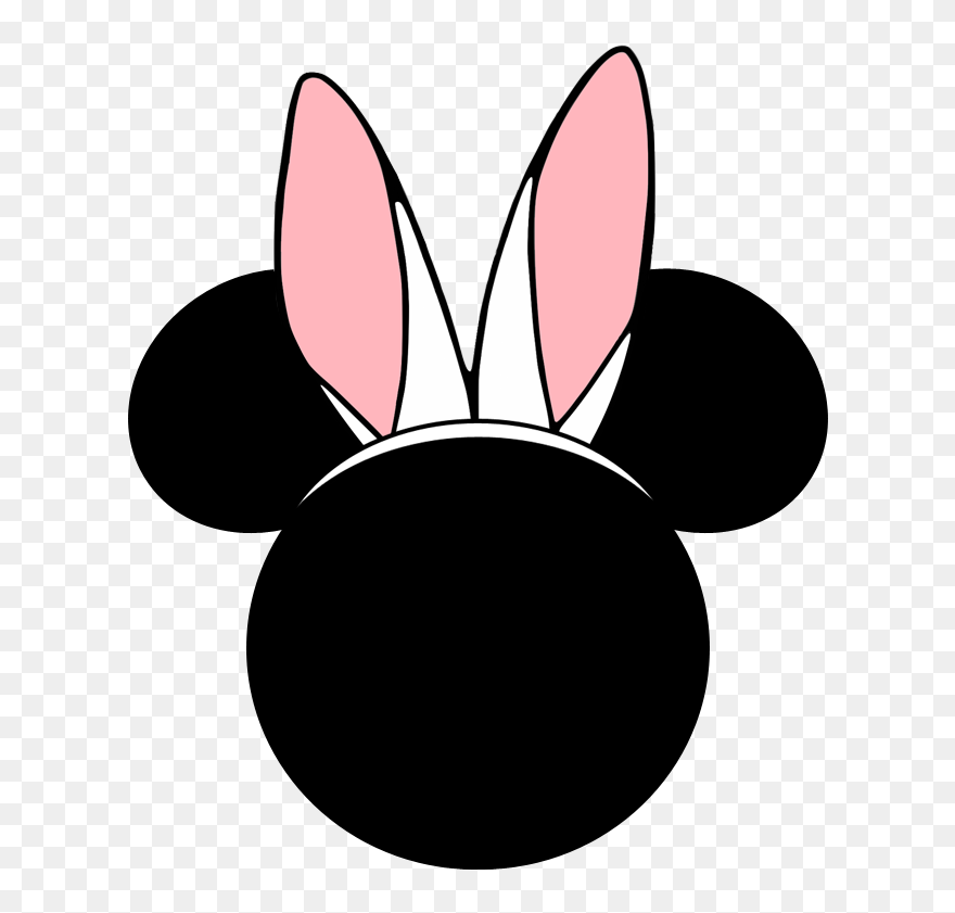 Mickey Mouse White Bunny Ears - Circle Clipart
